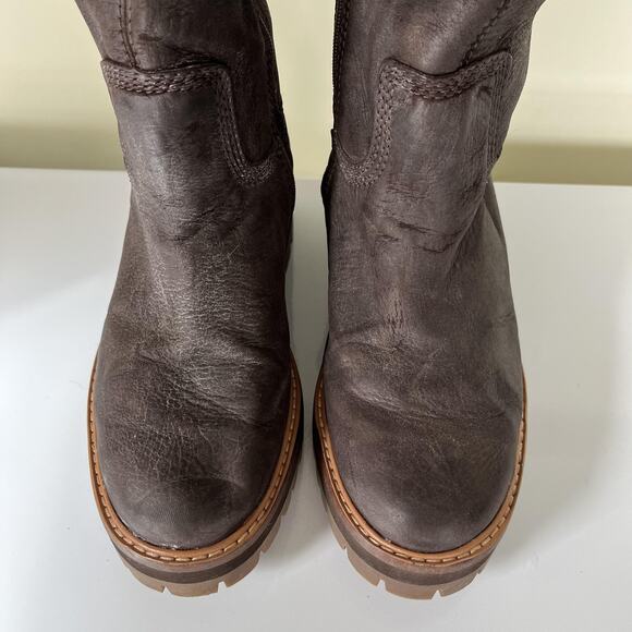 Timberland Boots Courmayer Valley Tall High Size 5.5 Leather Lug Sole A25CJ - Picture 5 of 10